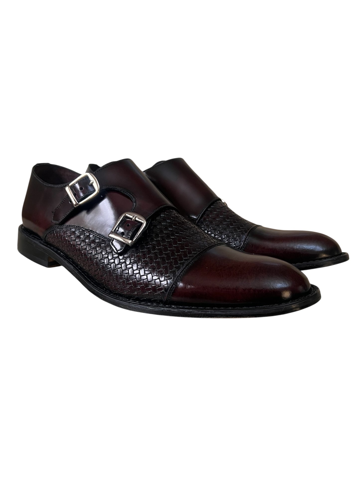Giovani 930 Monkstrap vino entretejido