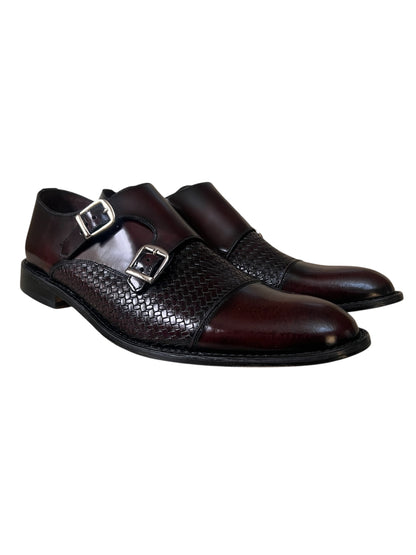Giovani 930 Monkstrap vino entretejido