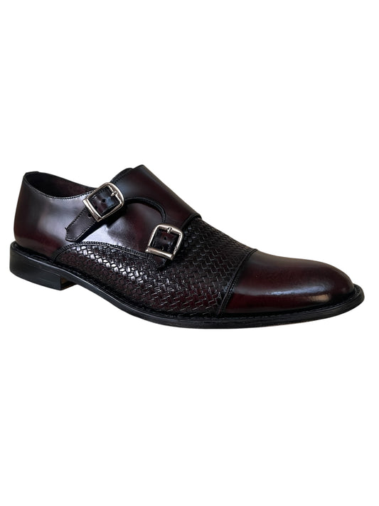 Giovani 930 Monkstrap vino entretejido