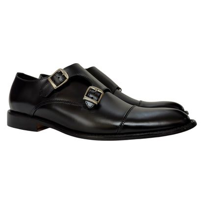 Giovani 930 Monkstrap Negro Camaleón