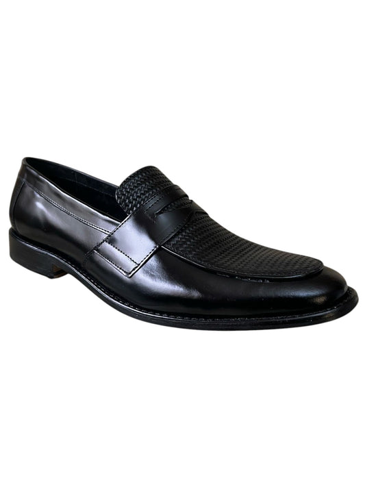 Giovani 336 Mocasín negro entretejido